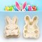 Easter Bunny Molds 2 Pack Bunny Cake Pan Rabbit Cake Mold Silicone Cute Cake Molds Jumbo Bunny Breakable Chocolate Gummy Mold for Baking Easter Day Party Cake Dessert Giant Gummy